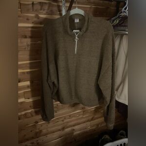 NWT REEBOK BRAND WOMEN'S BROWN COZY 3/4 ZIP SWEATSHIRT SIZE 2XL          B34  BY
